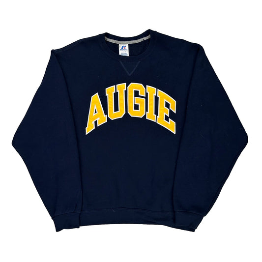 Augustana College Russell Athletic College Sweatshirt - Medium Navy Cotton Blend