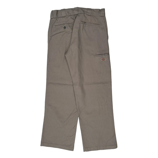 Dickies Double Knee Trousers - 31W 30L Grey Cotton Blend