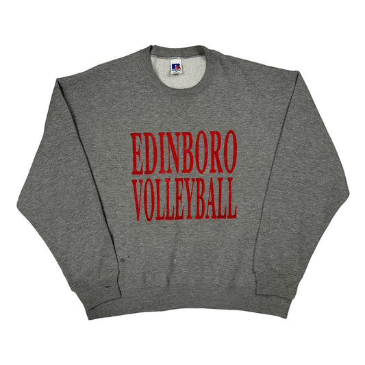 Vintage Edinboro Volleyball Russell Athletic College Sweatshirt - XL Grey Cotton Blend