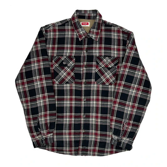 Wrangler Checked Overshirt - Medium Black Cotton