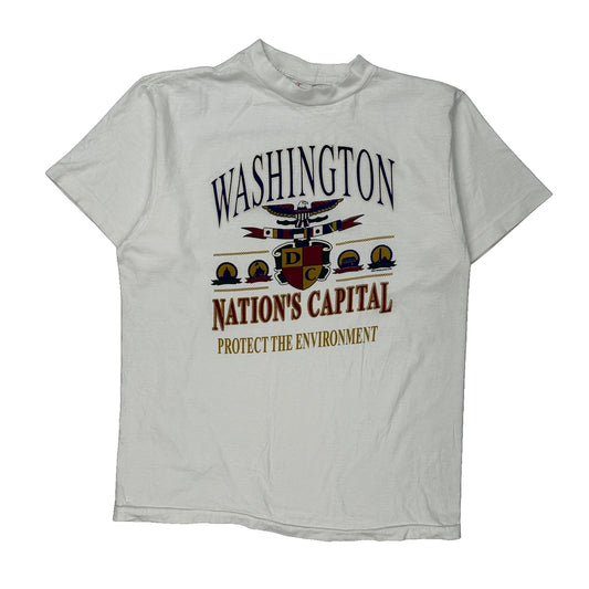 Protect The Environment Unbranded Graphic T-Shirt - XL White Cotton