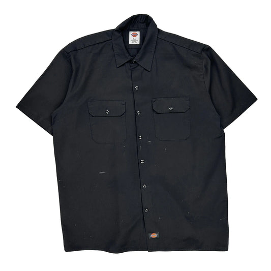 Dickies Short Sleeve Shirt - XL Black Polyester Blend