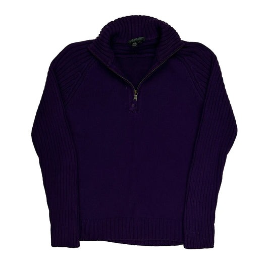 Ralph Lauren 1/4 Zip - Small Purple Cotton