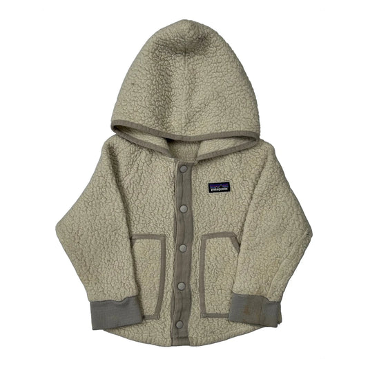 Vintage Age 3 Patagonia Hoodie - XS Cream Polyester
