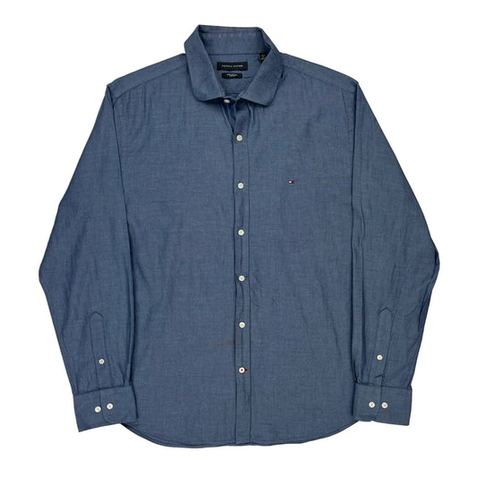 Tommy Hilfiger Slim Fit Shirt - XL Blue Cotton