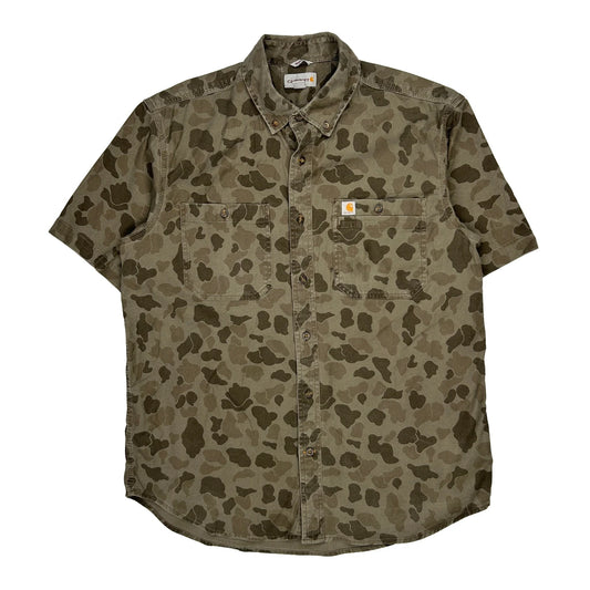 Carhartt Camo Short Sleeve Shirt - Large Camo Cotton