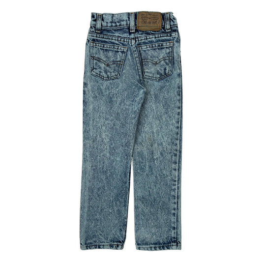 Age 7 Levis Slim Jeans - Medium Acid Wash Cotton