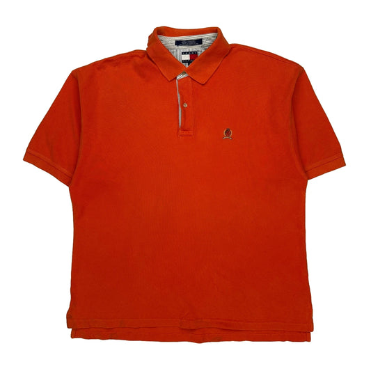 Tommy Hilfiger Polo Shirt - XL Orange Cotton