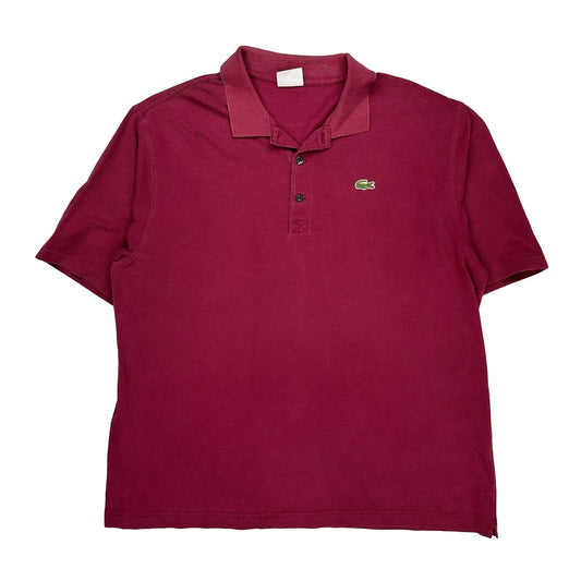 Lacoste Polo Shirt - 2XL Burgundy Cotton