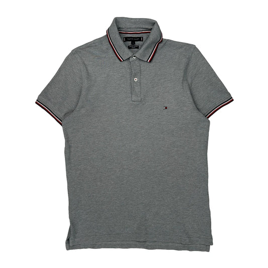 Vintage Tommy Hilfiger Slim Fit Polo Shirt - Medium Grey Cotton