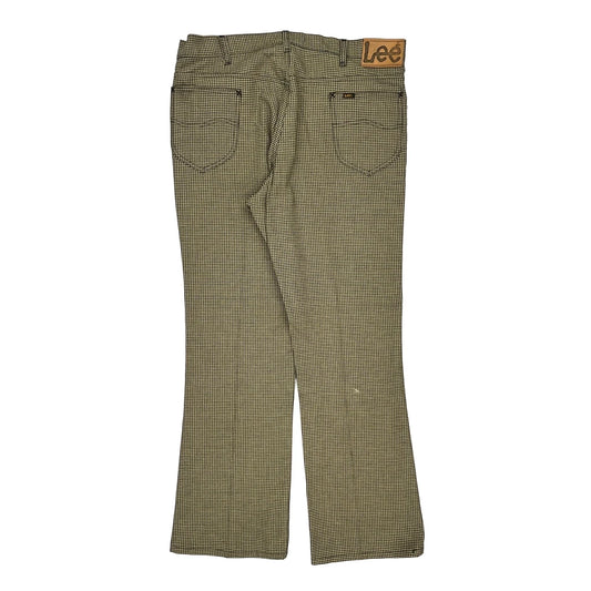 Lee Checked Trousers - 37W 31L Brown Cotton