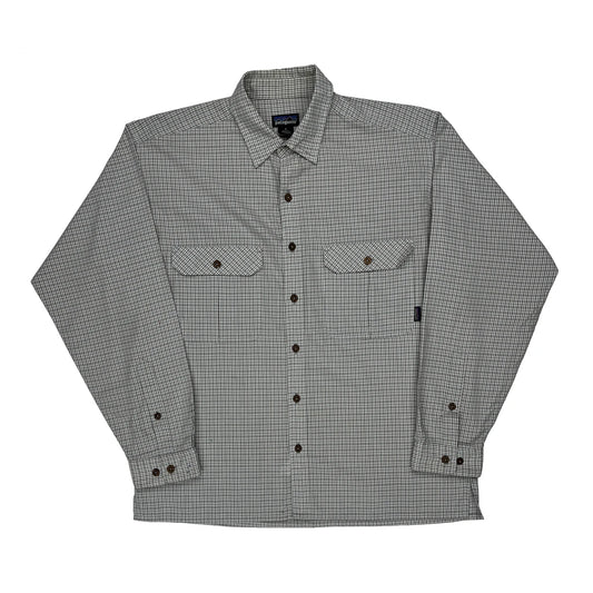 Vintage Patagonia Checked Shirt - Medium Grey Cotton