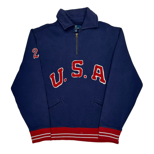 Team USA Polo By Ralph Lauren Zip Up - XL Blue Cotton