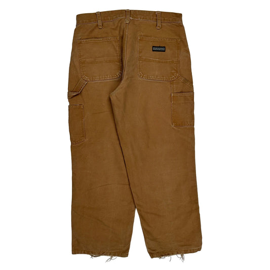 Dakota Grizzly Double Knee Carpenter Trousers - 33W 28L Brown Cotton