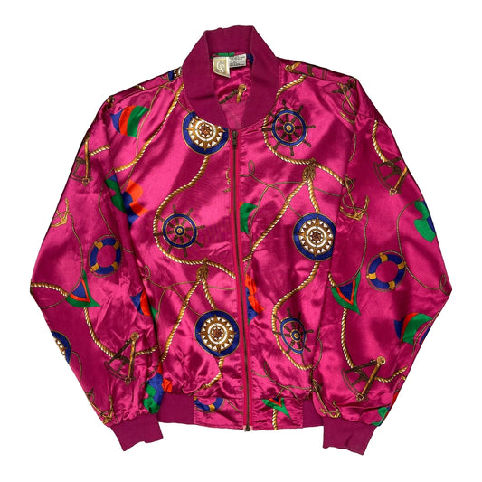Christina Santandrea Graphic Bomber Jacket - Large Multicoloured Polyester