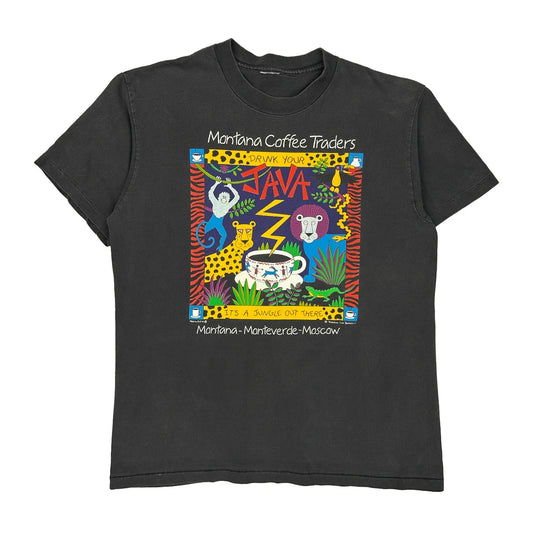 Single Stitch Unbranded Graphic T-Shirt - No Size Black Cotton