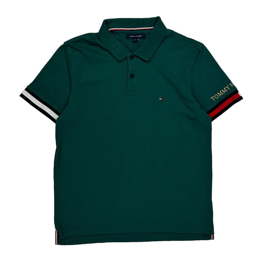 Vintage Tommy Hilfiger Polo Shirt - Medium Green Cotton