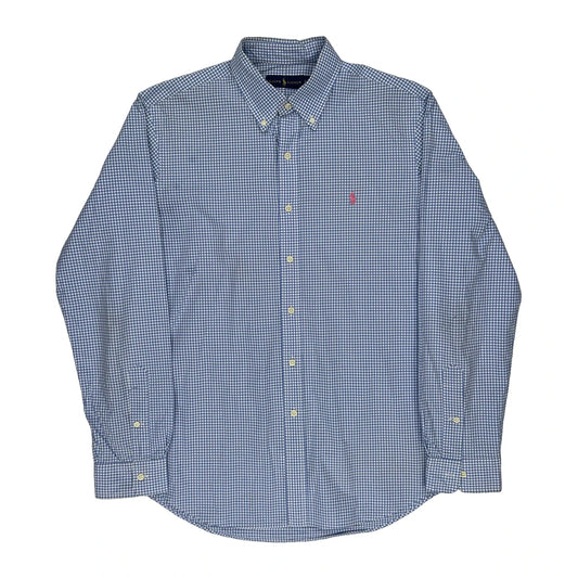 Ralph Lauren Checked Shirt - Large Blue Cotton