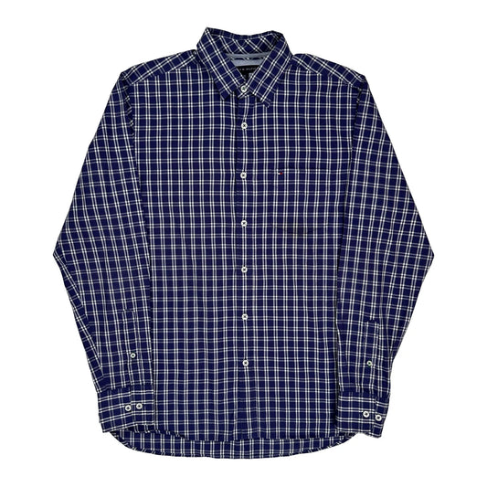 Tommy Hilfiger Checked Shirt - Small Blue Cotton