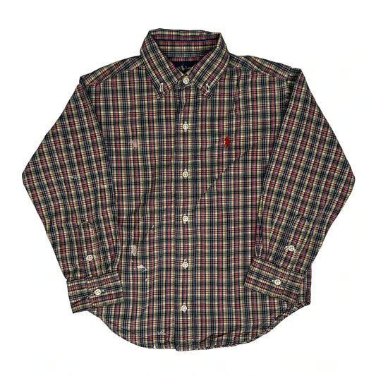 Age 5-6 Ralph Lauren Checked Patterned Shirt - Small Multicoloured Cotton