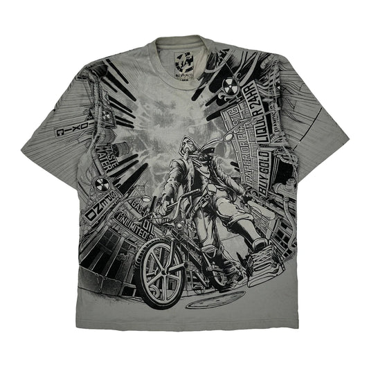 Ecko Unltd Graphic T-Shirt - Large Grey Cotton