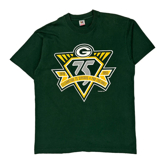 Green Bay Packers Fruit Of The Loom Football T-Shirt - XL Green Cotton