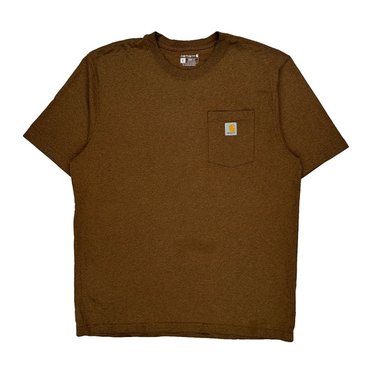 Carhartt T-Shirt - Large Brown Cotton