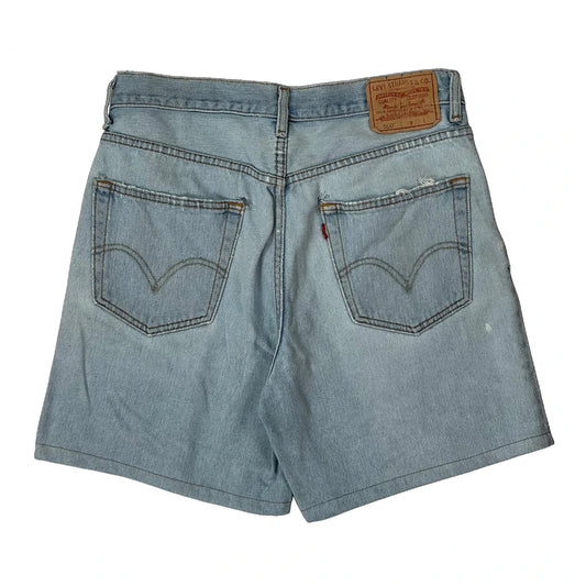 Vintage Levis Denim Shorts - 30W UK 10 Light Wash Denim