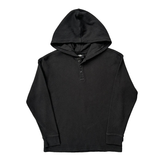 Vintage Quiksilver Hoodie - Medium Black Cotton