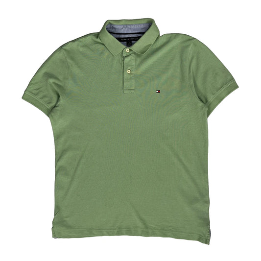 Tommy Hilfiger Polo Shirt - Medium Green Cotton