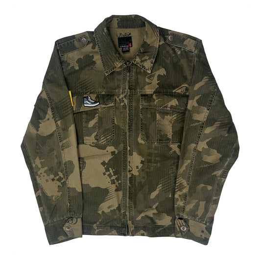 Quiksilver Camo Army Style Jacket - Medium Camo Cotton