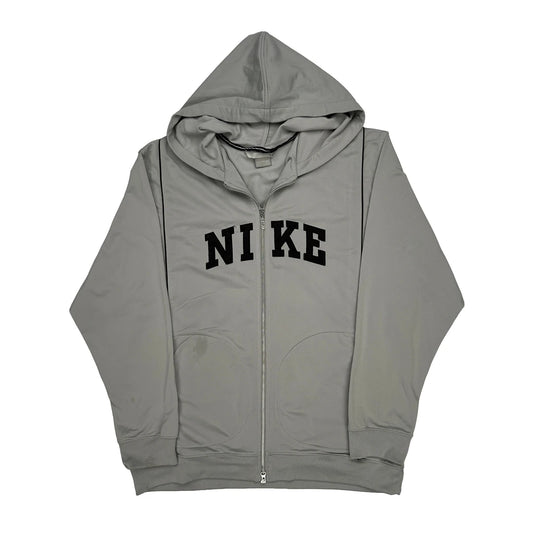 Nike Track Jacket - 2XL Grey Polyester Blend