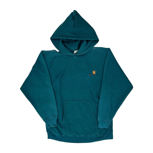 Carhartt Hoodie - Small Green Cotton Blend