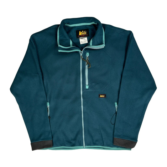 Vintage Rei Fleece Jacket - Medium Blue Polyester