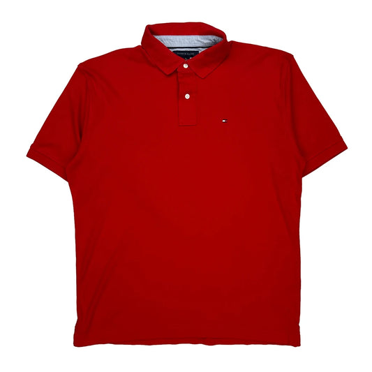 Tommy Hilfiger Polo Shirt - XL Red Cotton