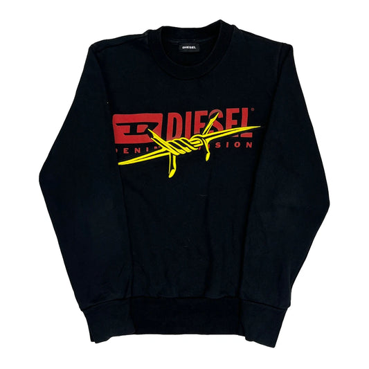 Vintage Denim Division Diesel Sweatshirt - XS Black Cotton
