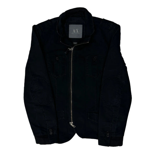 Armani Exchange Bomber Jacket - Small Black Cotton