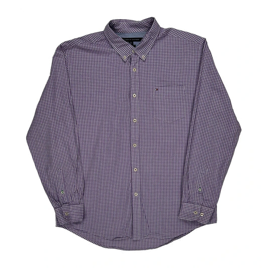 Tommy Hilfiger Checked Shirt - XL Purple Cotton