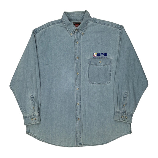 Sps Wrangler Denim Shirt - XL Light Wash Cotton