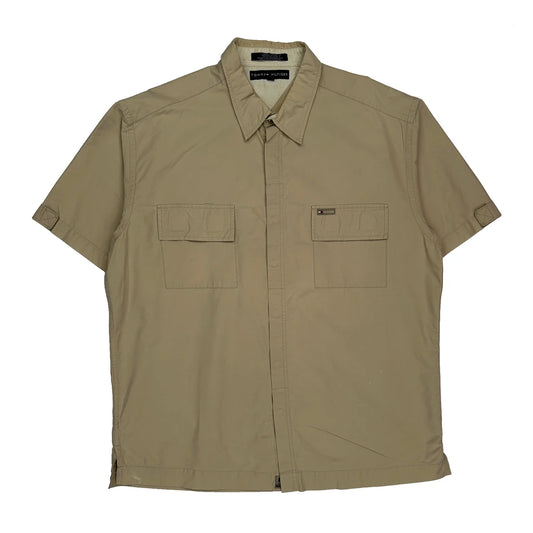 Tommy Hilfiger Short Sleeve Shirt - XL Beige Cotton Blend