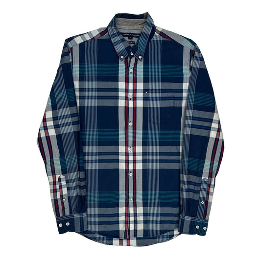 Tommy Hilfiger Checked Shirt - Medium Blue Cotton