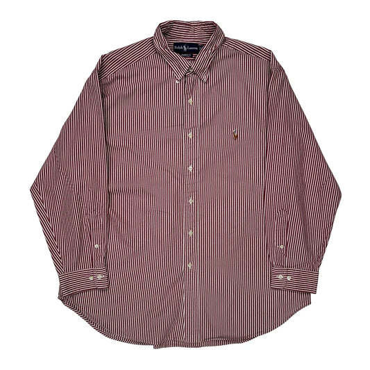 Ralph Lauren Striped Shirt - XL Red Cotton