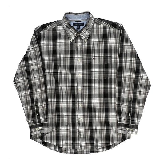 Tommy Hilfiger Checked Shirt - XL Black Cotton