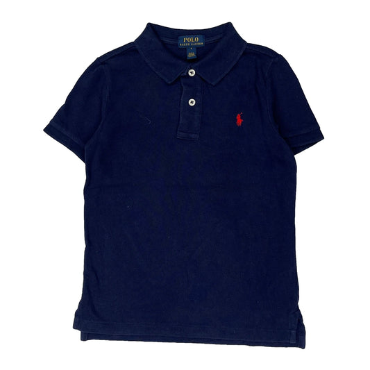 Age 6 Polo By Ralph Lauren Fitted Polo Shirt - XS Navy Cotton