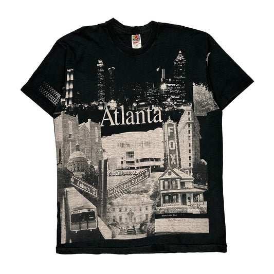 Atlanta Fruit Of The Loom Single Stitch T-Shirt - XL Black Cotton