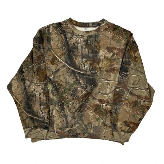 Liberty Camo Sweatshirt - 3XL Khaki Cotton