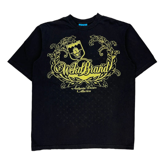 Wckd Graphic T-Shirt - Large Black Cotton