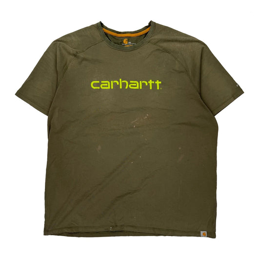 Carhartt T-Shirt - 2XL Green Cotton