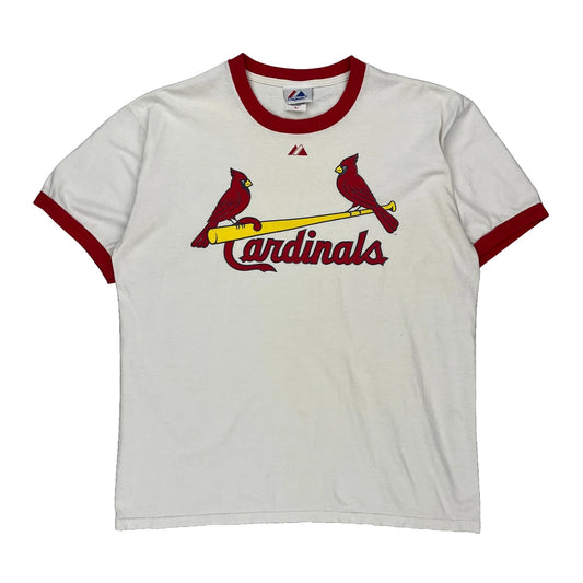 Cardinals Majestic Mlb T-Shirt - Large White Cotton