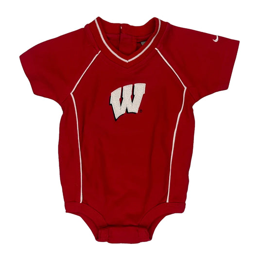 Wisconsin Badgers, Age 3-6 Months Nike College Overalls - 2XS Red Cotton